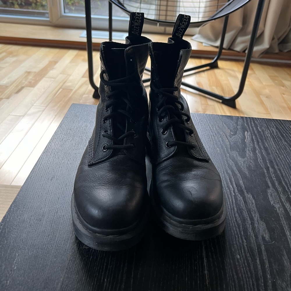Dr. Martens Black Leather Combat Boots